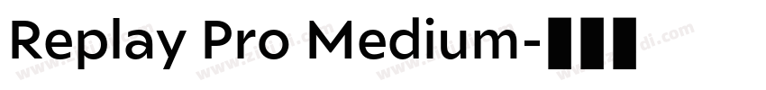 Replay Pro Medium字体转换